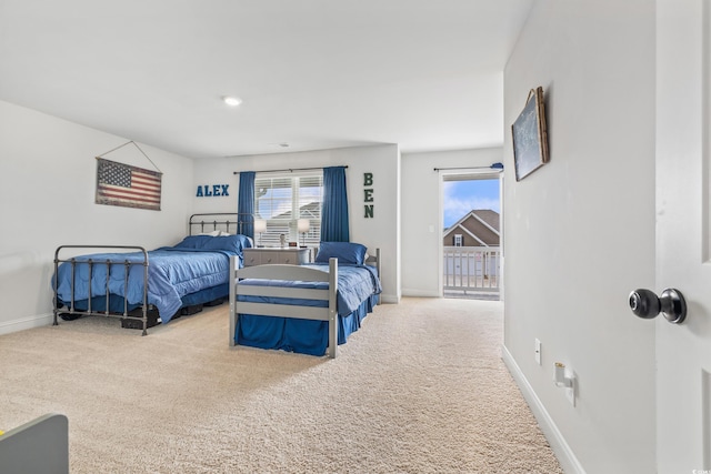 bedroom with carpet floors