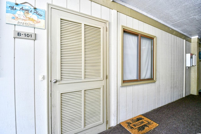 view of doorway to property