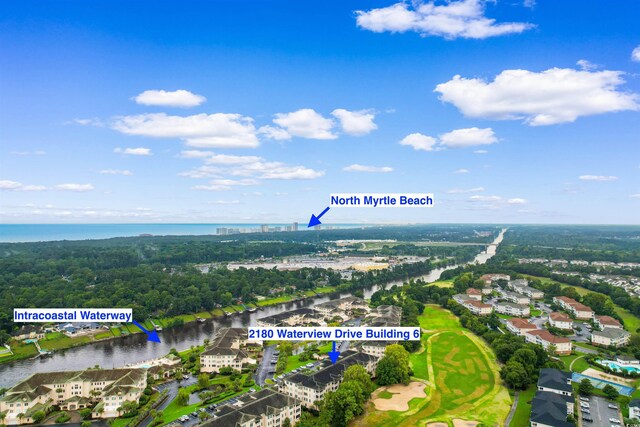 2180 Waterview Dr Unit 634, North Myrtle Beach, SC 29582 - drone / aerial view featuring a water view