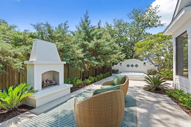 405 N Highland Way, Myrtle Beach, SC 29572 - view of patio with an outdoor fireplace