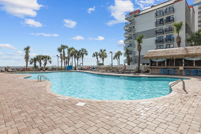 view of pool with a patio