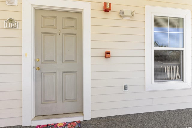 view of doorway to property