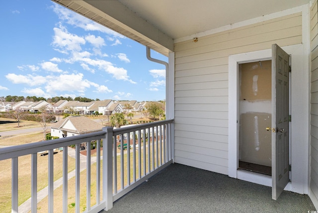 balcony with a residential view