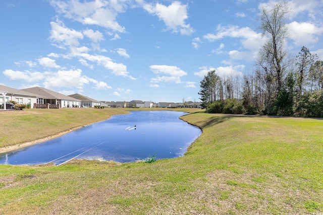 view of water feature featuring a residential view