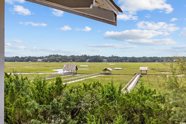 view of yard featuring a rural view