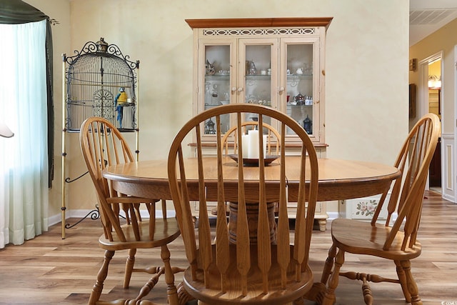 dining area featuring light hardwood / wood-style flooring