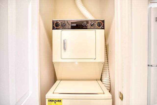 4103 Pinehurst Cir Unit Bb-12, Little River, SC 29566 - laundry area with stacked washer and clothes dryer