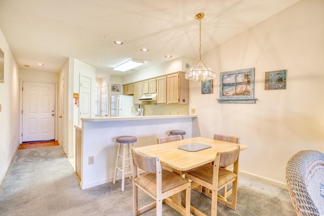 4103 Pinehurst Cir Unit Bb-12, Little River, SC 29566 - dining area with light colored carpet, recessed lighting, and a chandelier