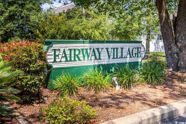 view of community sign