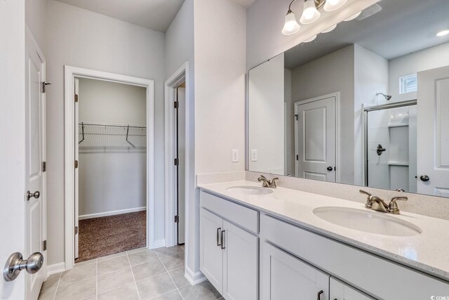 bathroom featuring separate shower and tub and crown molding