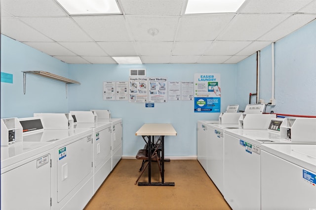 laundry area featuring separate washer and dryer