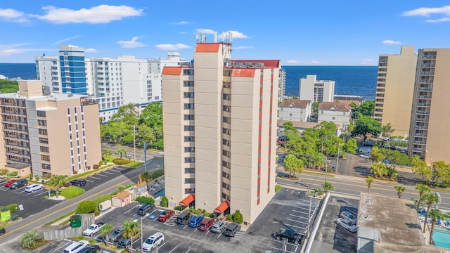 exterior space featuring a water view