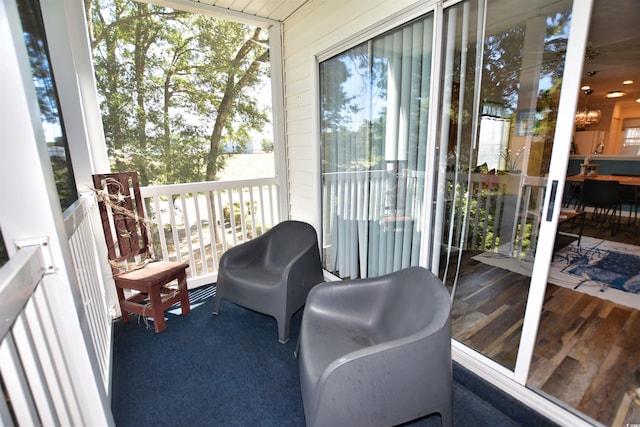 sunroom / solarium featuring a wealth of natural light