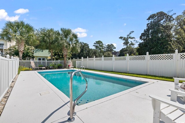 view of pool with a patio area