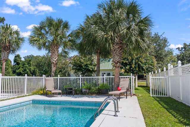 view of pool with a patio