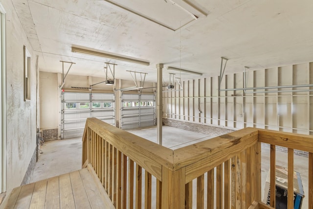 hall featuring light hardwood / wood-style flooring