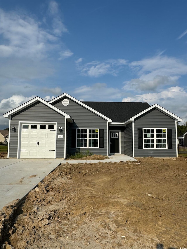 ranch-style house with a garage