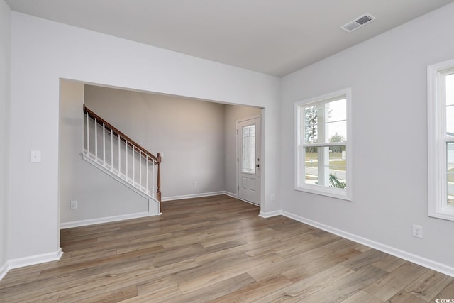 entryway featuring light wood-type flooring