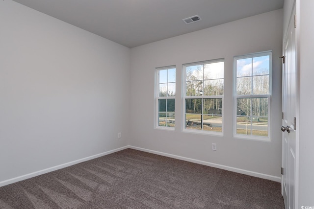 view of carpeted spare room