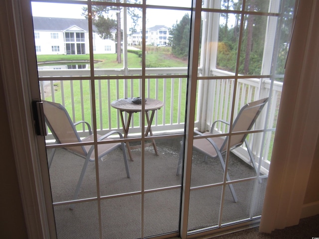 view of sunroom / solarium