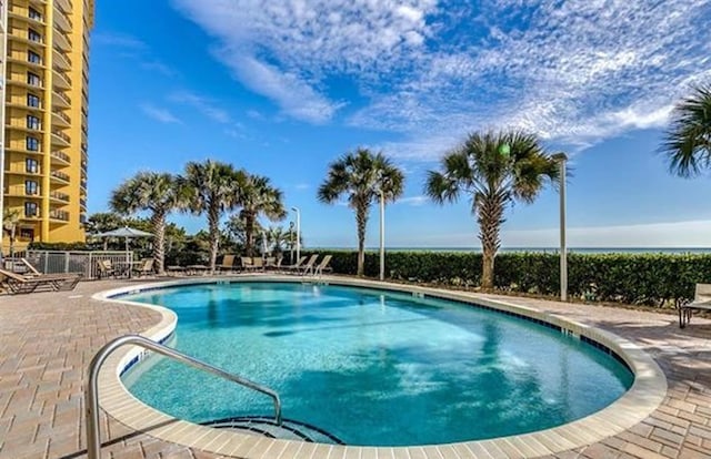 view of pool with a patio