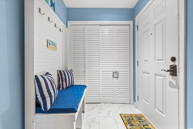 interior space with light tile patterned floors