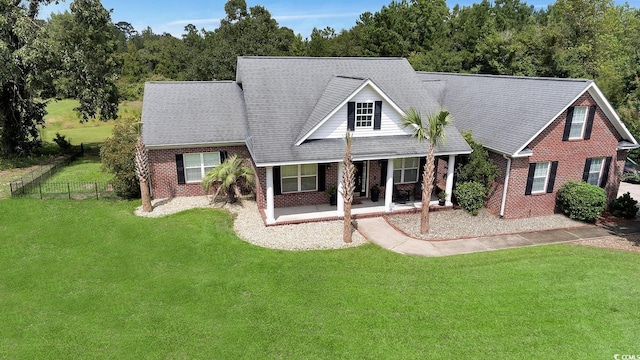 view of front of house with a front yard