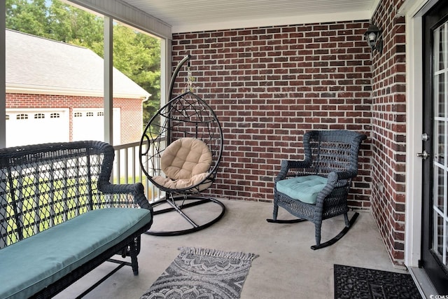 view of sunroom