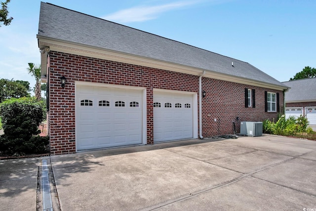 garage featuring central AC