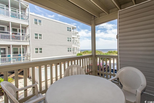 balcony featuring outdoor dining area