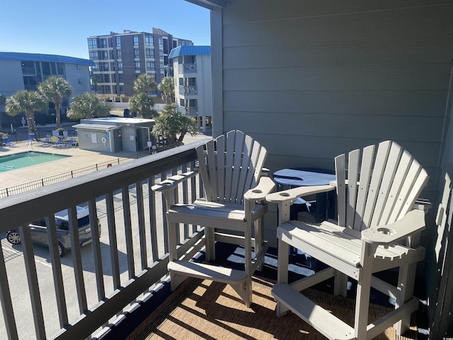 6001 N Ocean Blvd Unit 242, North Myrtle Beach, SC 29582 - balcony with view of pool