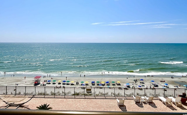 property view of water with a view of the beach