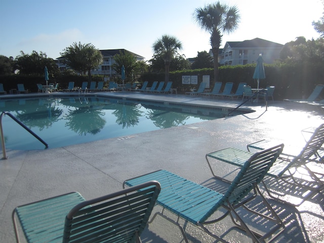 view of pool with a patio area