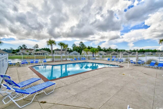 view of pool with a patio area