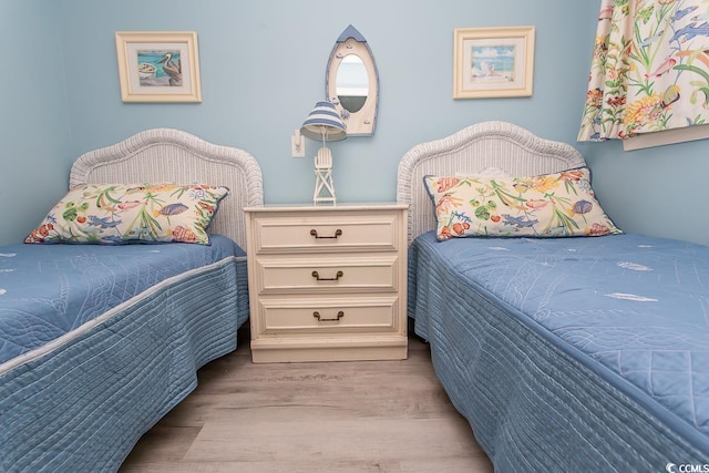 bedroom featuring light hardwood / wood-style flooring