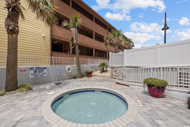 view of pool with a patio area