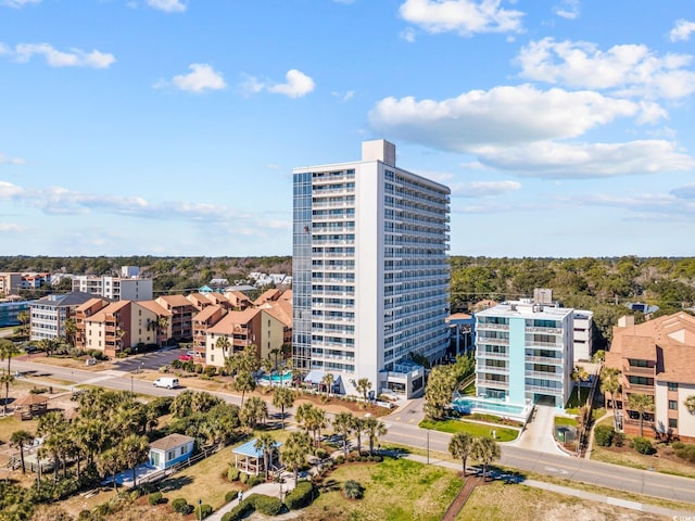 birds eye view of property featuring a view of city