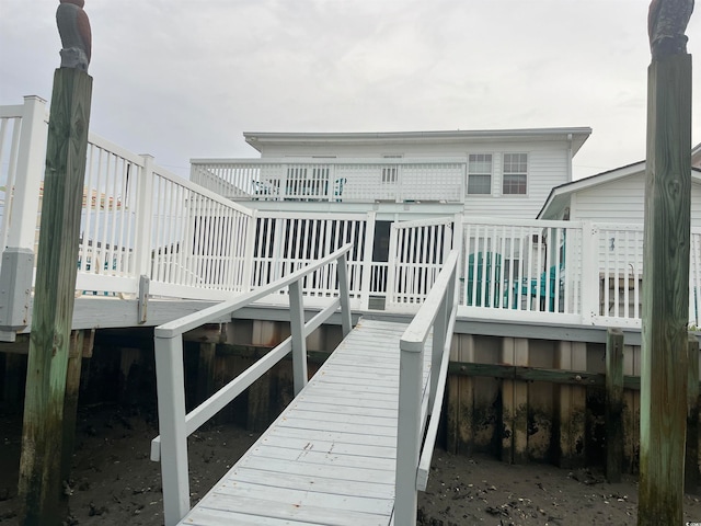 dock area with a deck