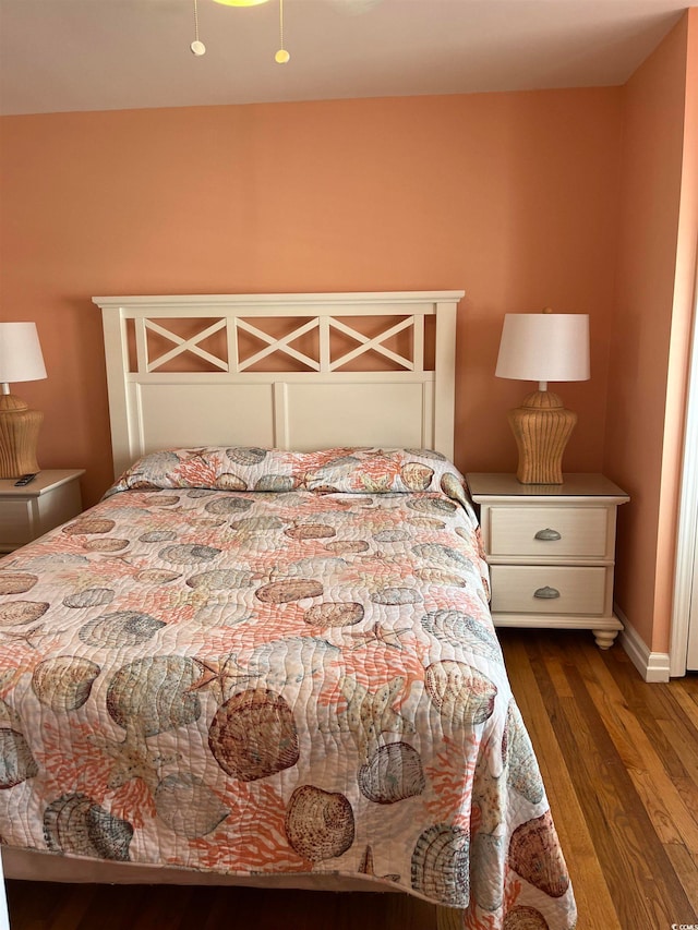 bedroom featuring hardwood / wood-style floors