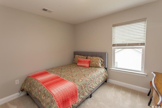 bedroom with carpet