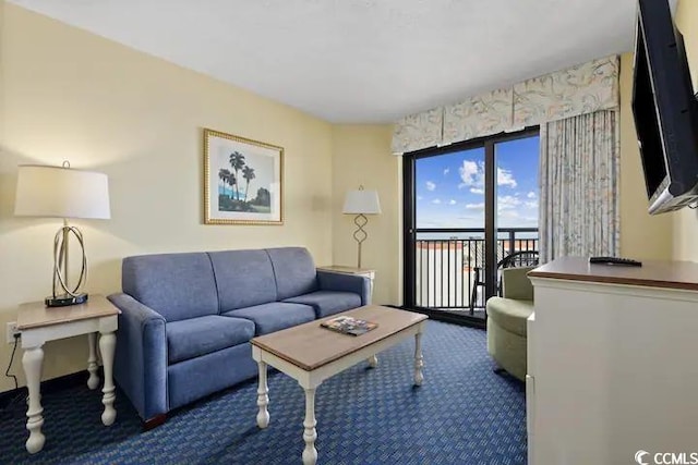 view of carpeted living room