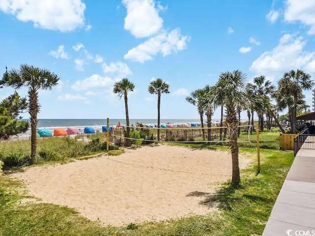 7100 Ocean Blvd N Unit 925, Myrtle Beach, SC 29572 - view of home's community with view of water and beach and volleyball court