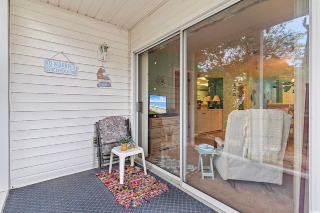 view of sunroom