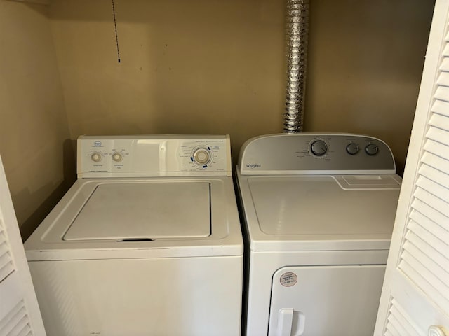 laundry area with washer and dryer