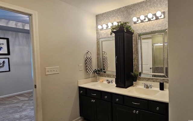 bathroom with vanity