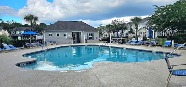 view of pool with a patio area