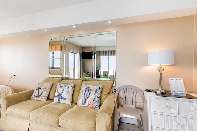 1605 S Ocean Blvd Unit 1104, Myrtle Beach, SC 29577 - living room featuring recessed lighting