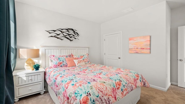 view of carpeted bedroom