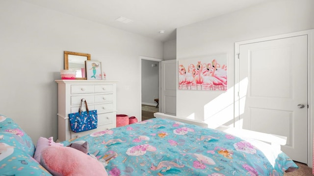 view of carpeted bedroom