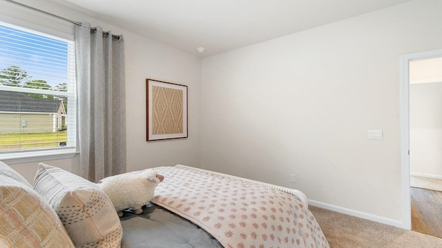 view of carpeted bedroom